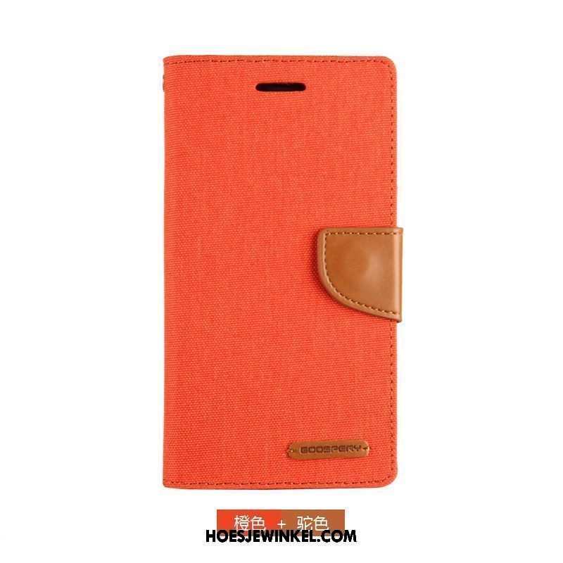 Lg G4 Hoesje Bescherming Hoes Canvas, Lg G4 Hoesje Leren Etui Folio Kamelfarbe