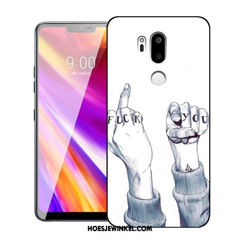 Lg G7 Thinq Hoesje Spotprent Geschilderd Scheppend, Lg G7 Thinq Hoesje All Inclusive Eenvoudige