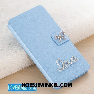 Lg Q6 Hoesje Portemonnee Blauw Folio, Lg Q6 Hoesje Bescherming Hoes