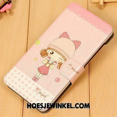 Lg Q7 Hoesje Leren Etui Hoes Mobiele Telefoon, Lg Q7 Hoesje Bescherming Roze