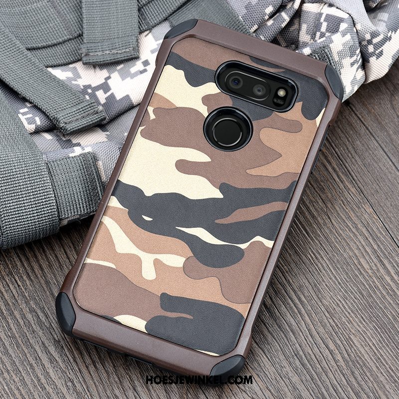 Lg V30 Hoesje Zacht All Inclusive Mobiele Telefoon, Lg V30 Hoesje Siliconen Camouflage Braun