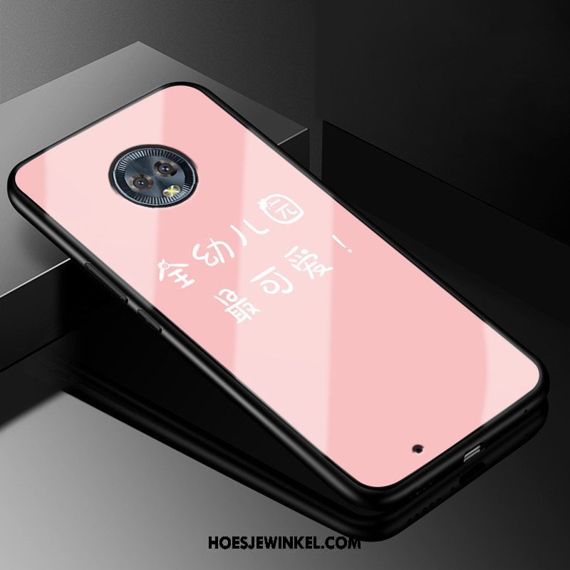 Moto G6 Hoesje Mobiele Telefoon Lovers Anti-fall, Moto G6 Hoesje Zacht Roze