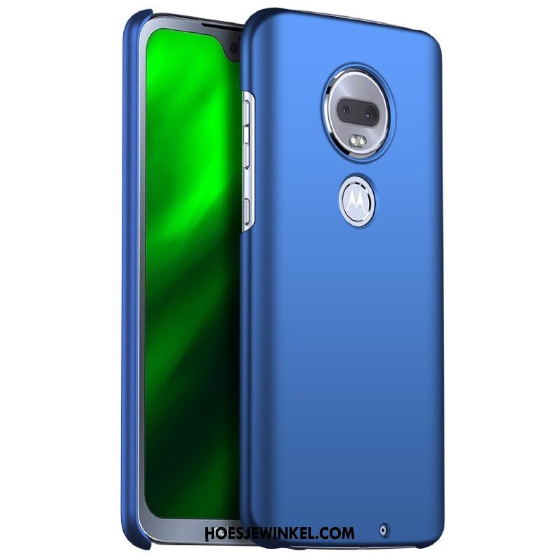 Moto G7 Hoesje Mobiele Telefoon Blauw Hard, Moto G7 Hoesje Hoes Effen Kleur Beige