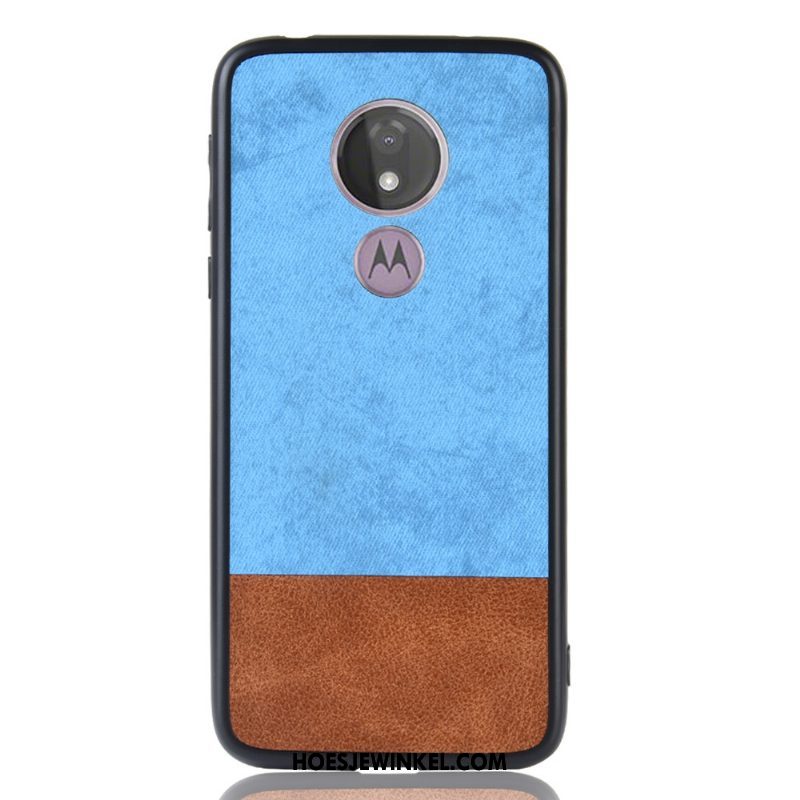 Moto G7 Power Hoesje Anti-fall Patroon Gemengde Kleuren, Moto G7 Power Hoesje Hoes Schrobben