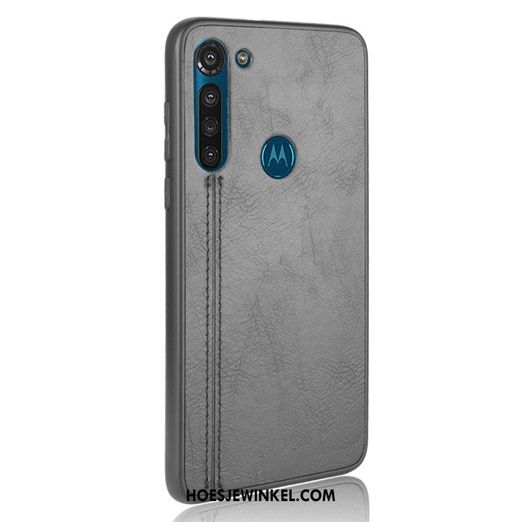 Moto G8 Power Hoesje Leer Hard Bescherming, Moto G8 Power Hoesje Zwart Mobiele Telefoon