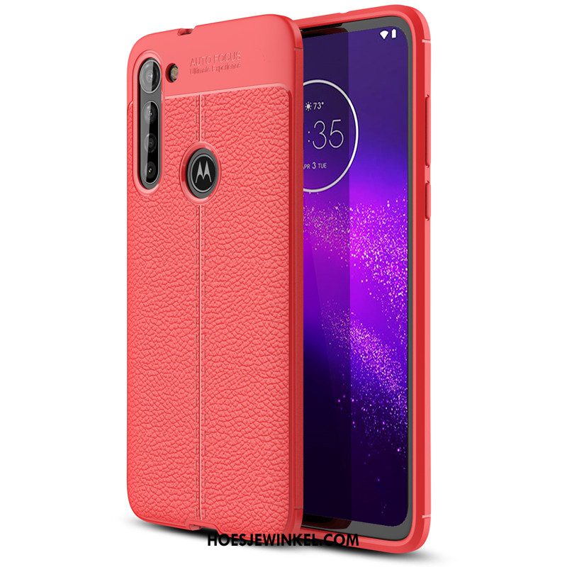 Moto G8 Power Hoesje Leer Zacht Siliconen, Moto G8 Power Hoesje Patroon Hoes