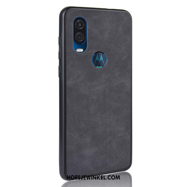 Motorola One Vision Hoesje Hoes Mobiele Telefoon Zwart, Motorola One Vision Hoesje Bescherming Anti-fall