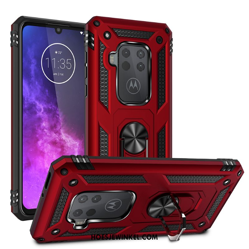 Motorola One Zoom Hoesje Ondersteuning Rood Auto, Motorola One Zoom Hoesje All Inclusive Mobiele Telefoon