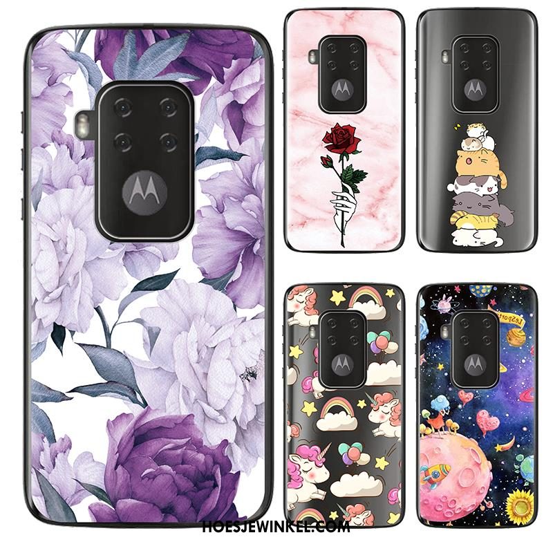 Motorola One Zoom Hoesje Purper Zacht Trend, Motorola One Zoom Hoesje Geschilderd Nieuw