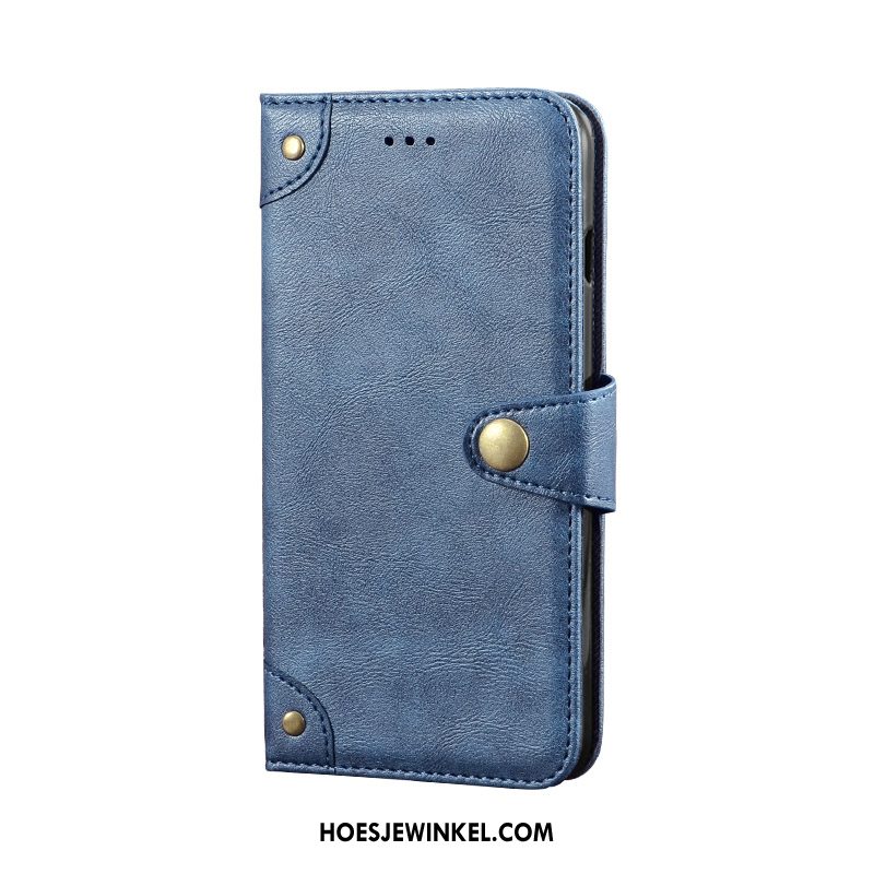 Nokia 5.3 Hoesje Blauw Bescherming Mobiele Telefoon, Nokia 5.3 Hoesje Kaart Leren Etui