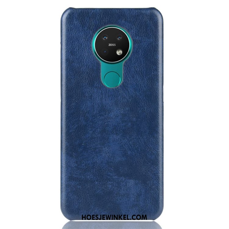 Nokia 6.2 Hoesje Persoonlijk Blauw Anti-fall, Nokia 6.2 Hoesje Leer Achterklep