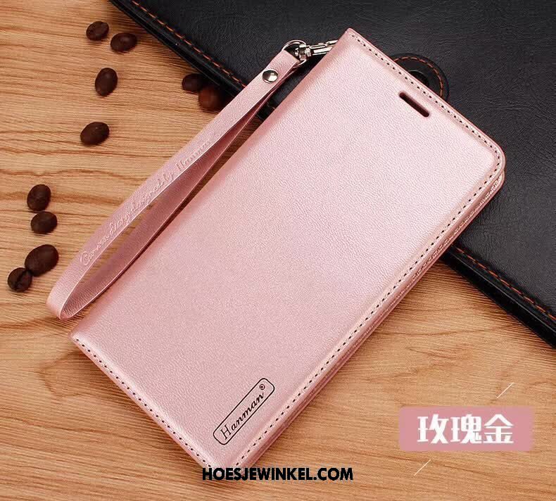 Nokia 6 Hoesje Clamshell Leren Etui Rose Goud, Nokia 6 Hoesje Hoes Mobiele Telefoon