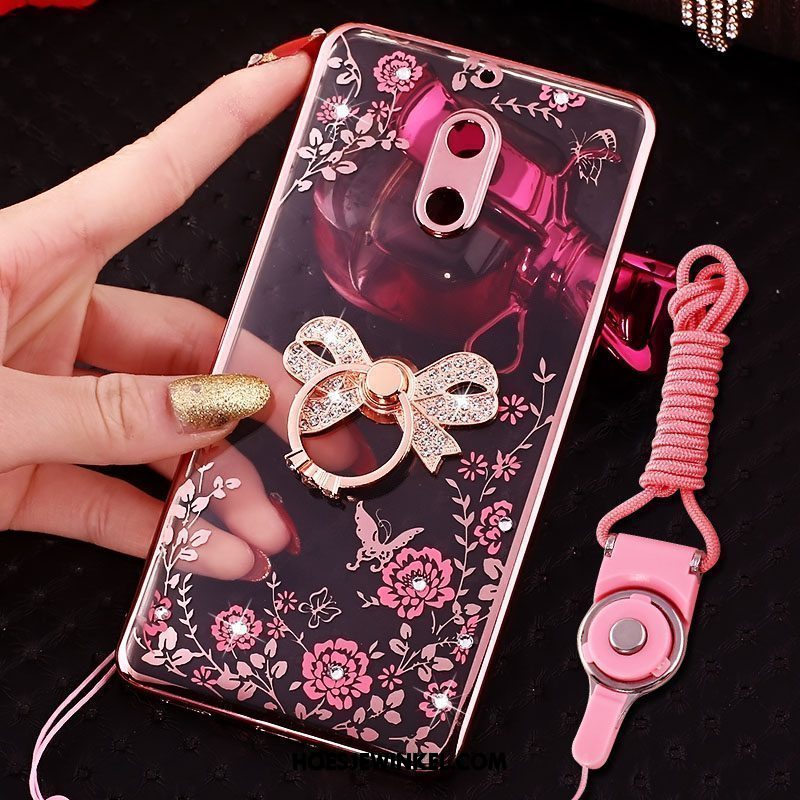 Nokia 6 Hoesje Mobiele Telefoon Trendy Merk Hoes, Nokia 6 Hoesje Hanger Roze