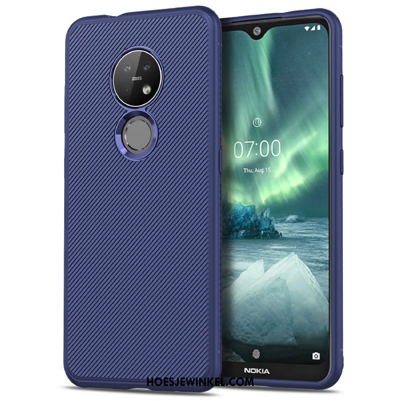 Nokia 7.2 Hoesje Blauw Jazz Bescherming, Nokia 7.2 Hoesje Hoes Anti-fall