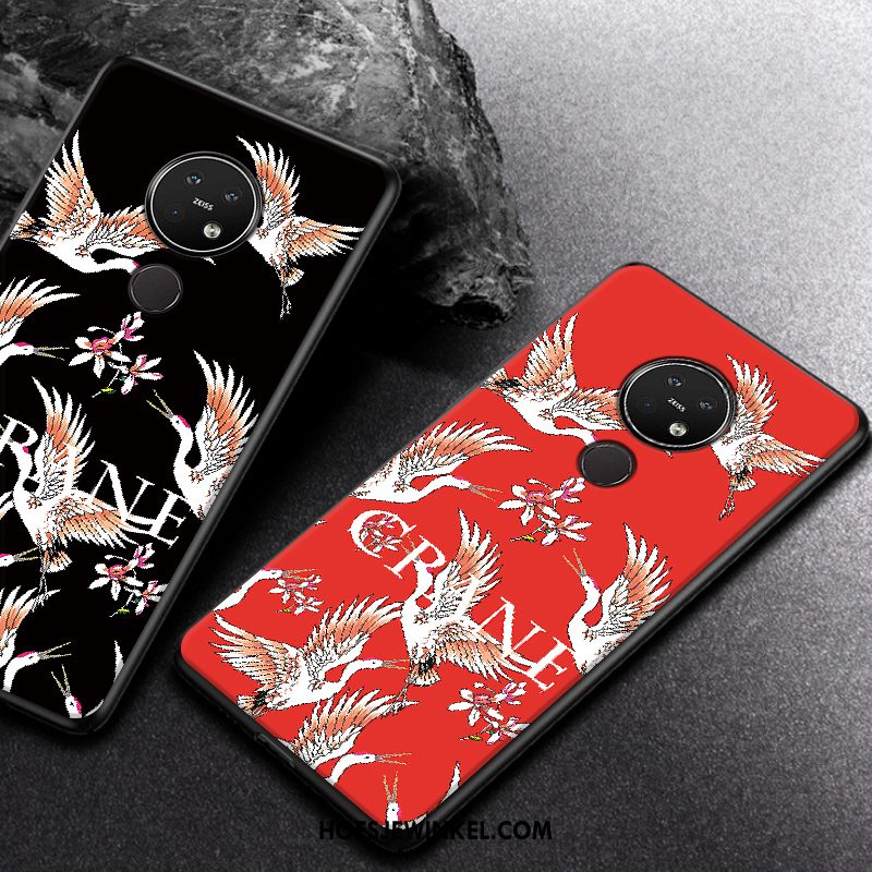 Nokia 7.2 Hoesje Rood Spotprent Scheppend, Nokia 7.2 Hoesje Zacht Hoes