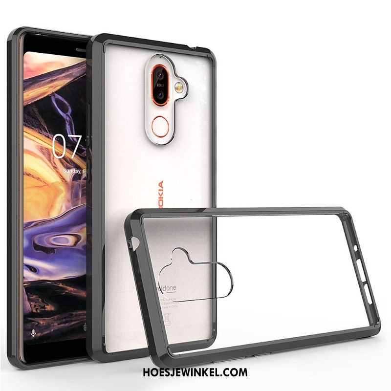 Nokia 7 Plus Hoesje Anti-fall Hoes Doorzichtig, Nokia 7 Plus Hoesje Bescherming Mobiele Telefoon