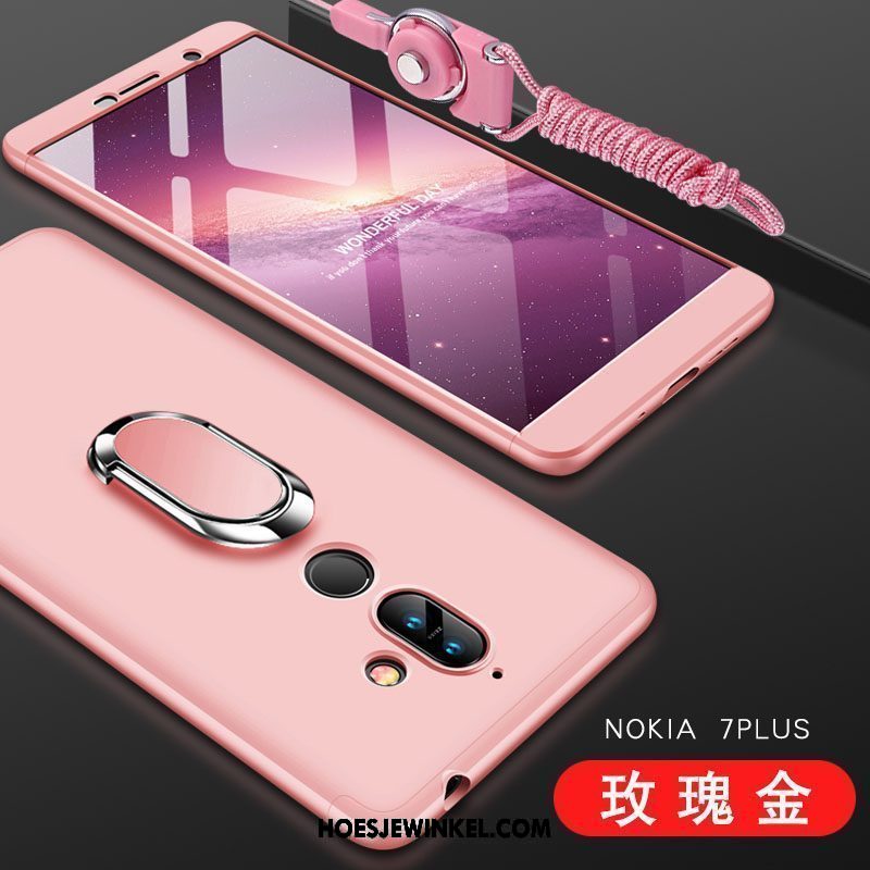 Nokia 7 Plus Hoesje Hoes Hard Roze, Nokia 7 Plus Hoesje Mobiele Telefoon Bescherming