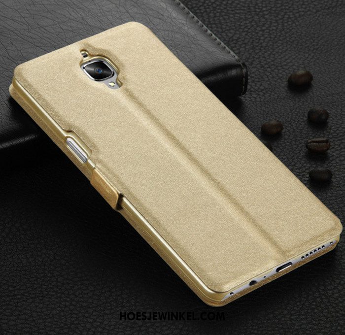 Oneplus 3t Hoesje Mobiele Telefoon Hoes Anti-fall, Oneplus 3t Hoesje Goud Clamshell