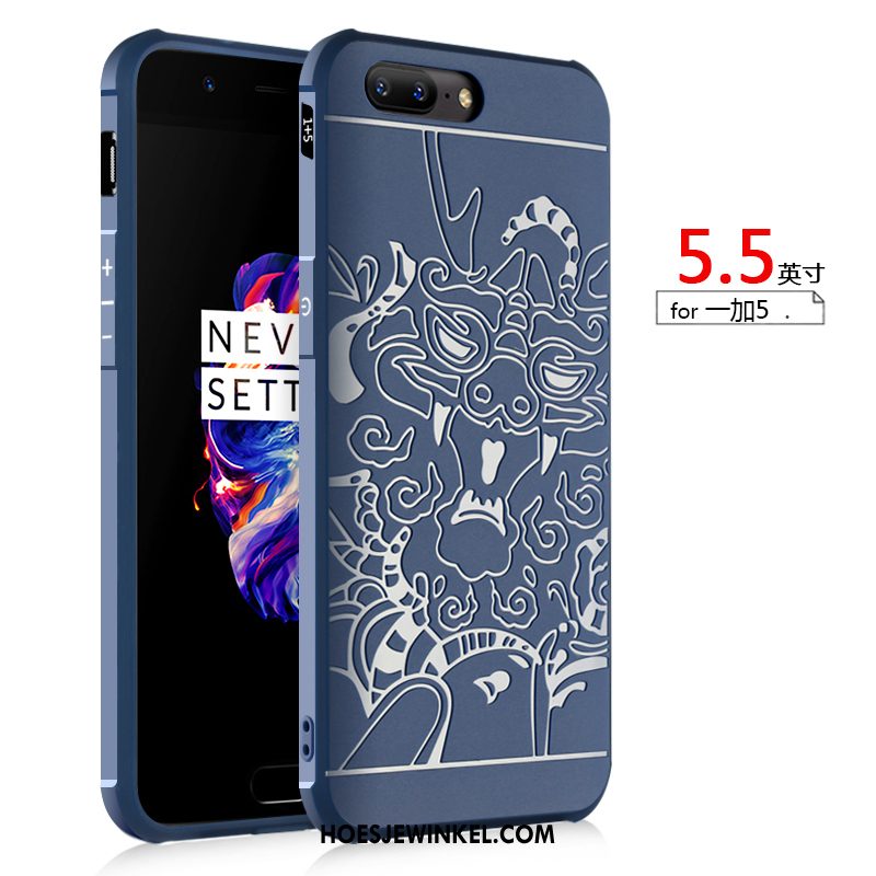 Oneplus 5 Hoesje All Inclusive Chinese Stijl Draak, Oneplus 5 Hoesje Net Red Anti-fall