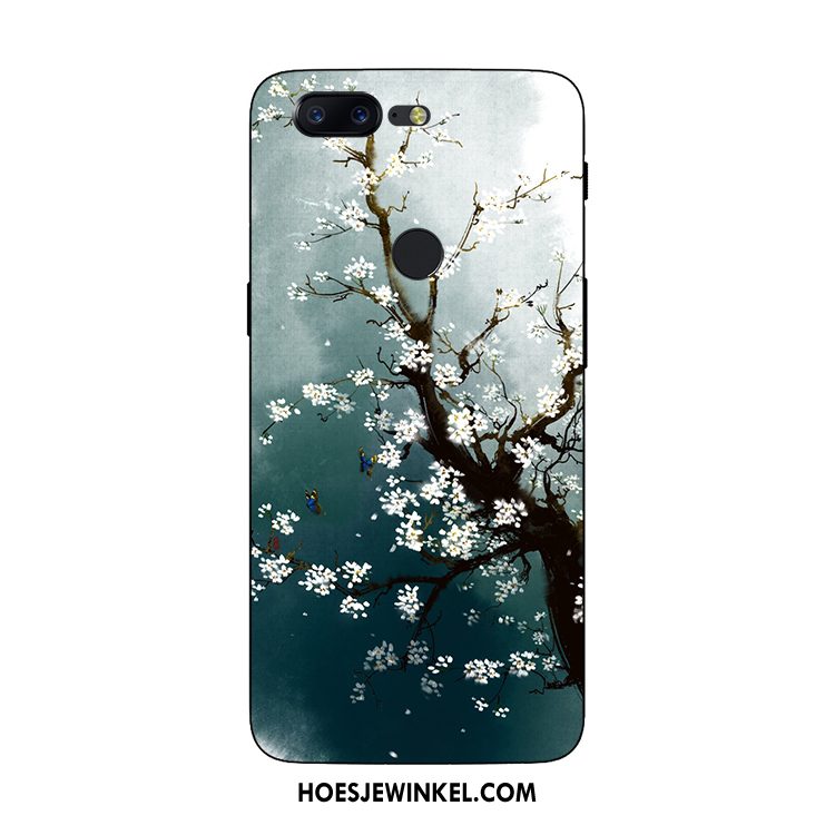 Oneplus 5t Hoesje Bloemen Groen Wind, Oneplus 5t Hoesje Prunus Mobiele Telefoon