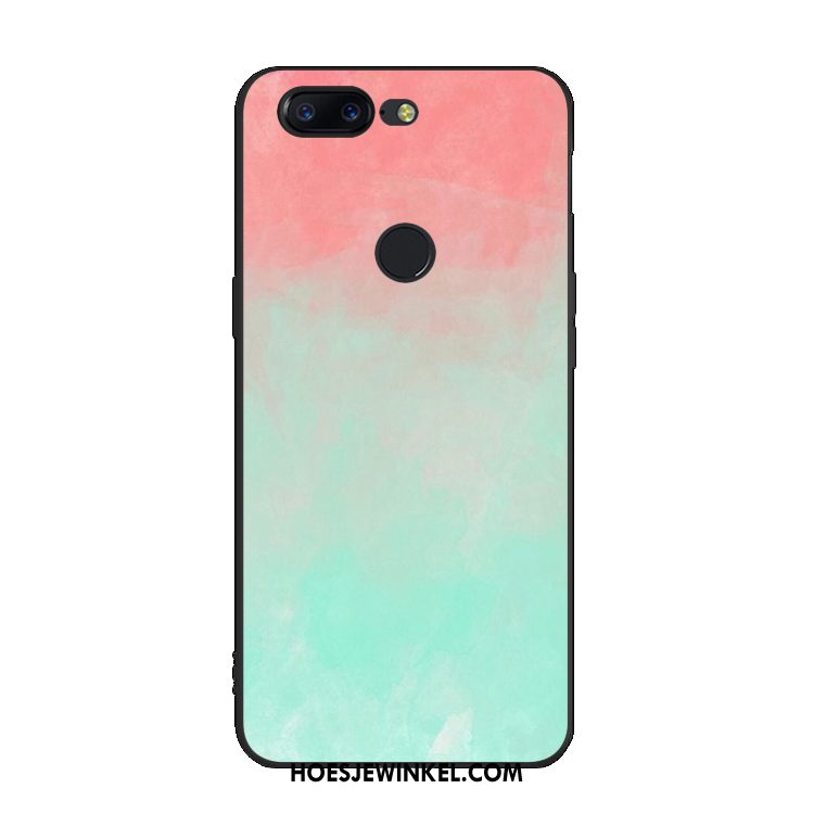 Oneplus 5t Hoesje Lovers Roze Groen, Oneplus 5t Hoesje Kleur Zacht