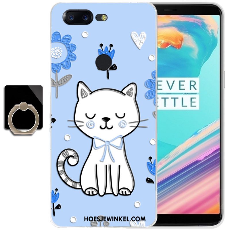 Oneplus 5t Hoesje Mobiele Telefoon Trend Blauw, Oneplus 5t Hoesje Bescherming Siliconen