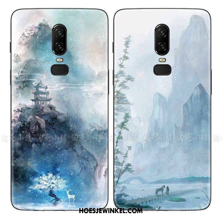 Oneplus 6 Hoesje Landschap Blauw Mobiele Telefoon, Oneplus 6 Hoesje Scheppend Nieuw