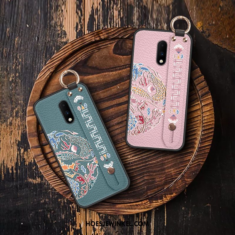 Oneplus 7 Hoesje Scheppend Anti-fall Trend, Oneplus 7 Hoesje Chinese Stijl Schrobben