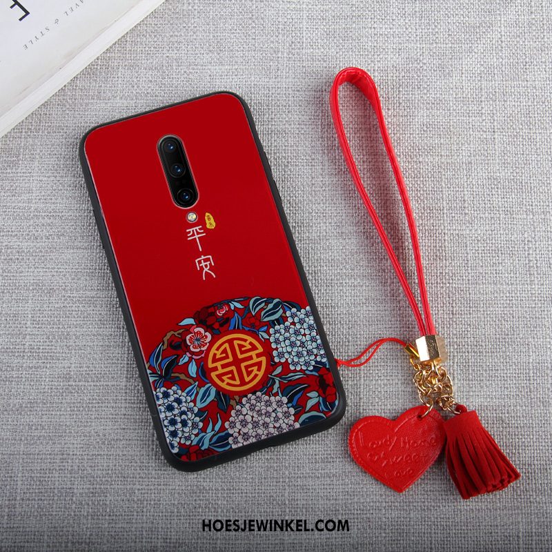 Oneplus 8 Hoesje Hoes Trend Mobiele Telefoon, Oneplus 8 Hoesje Anti-fall Rood