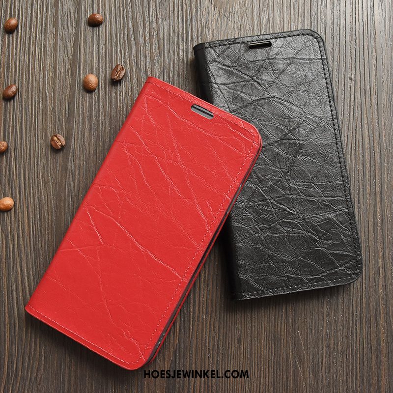 Oneplus 8 Hoesje Mobiele Telefoon Folio Bescherming, Oneplus 8 Hoesje Anti-fall Rood