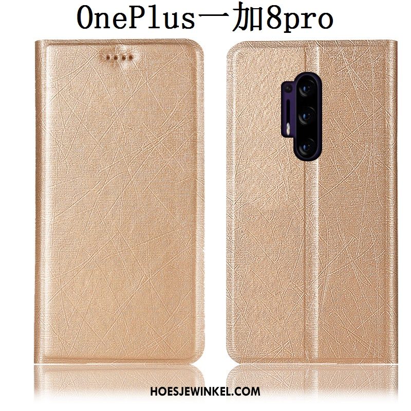 Oneplus 8 Pro Hoesje Hoes Goud All Inclusive, Oneplus 8 Pro Hoesje Folio Bescherming