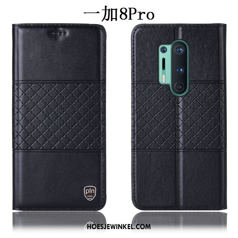 Oneplus 8 Pro Hoesje Leren Etui Folio Mobiele Telefoon, Oneplus 8 Pro Hoesje Anti-fall All Inclusive