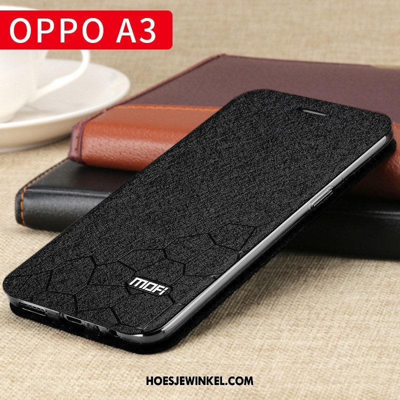 Oppo A3 Hoesje Zwart All Inclusive Koel, Oppo A3 Hoesje Mobiele Telefoon Trendy Merk