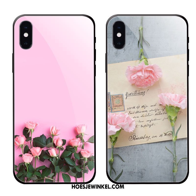 Oppo A3s Hoesje Bloemen Roze Mode, Oppo A3s Hoesje Scheppend Anti-fall