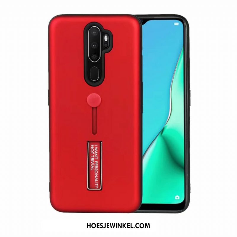 Oppo A5 2020 Hoesje Rood Persoonlijk Mini, Oppo A5 2020 Hoesje Ondersteuning Bescherming