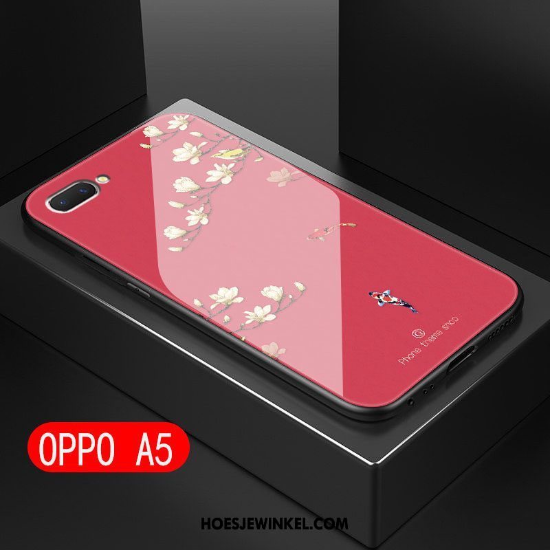 Oppo A5 Hoesje Glas All Inclusive Anti-fall, Oppo A5 Hoesje Mobiele Telefoon Kunst