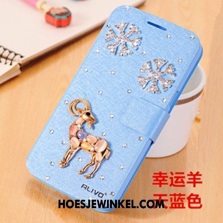 Oppo A73 Hoesje Bescherming Met Strass Anti-fall, Oppo A73 Hoesje Hoes Blauw