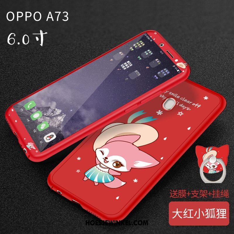 Oppo A73 Hoesje Mooie Anti-fall Rood, Oppo A73 Hoesje All Inclusive Trend