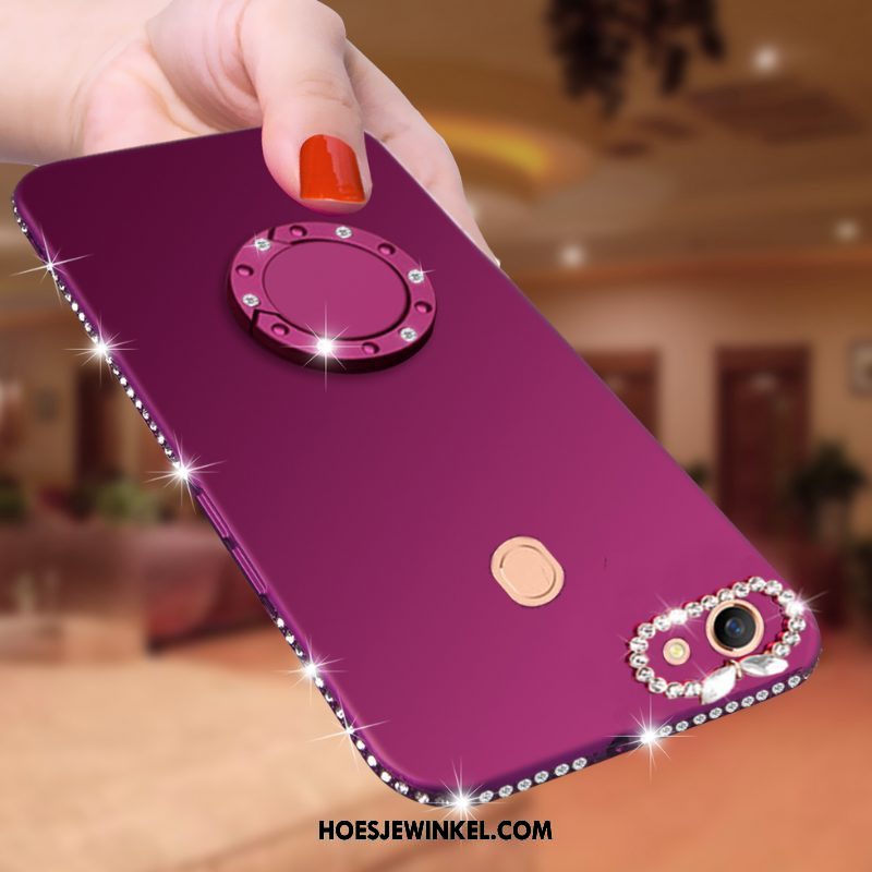 Oppo A73 Hoesje Purper Rood Zacht, Oppo A73 Hoesje Scheppend Mobiele Telefoon