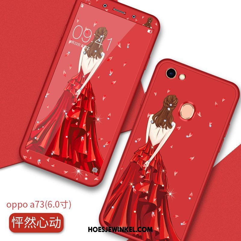 Oppo A73 Hoesje Zacht Anti-fall Siliconen, Oppo A73 Hoesje Trend Net Red