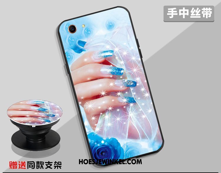 Oppo A83 Hoesje Mode Blauw Schrobben, Oppo A83 Hoesje Trend Zacht