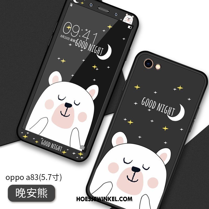 Oppo A83 Hoesje Spotprent Siliconen Hoes, Oppo A83 Hoesje Hanger Trend