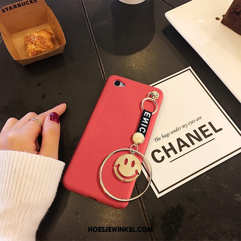 Oppo A83 Hoesje Trend Rood Schrobben, Oppo A83 Hoesje Smiley Net Red