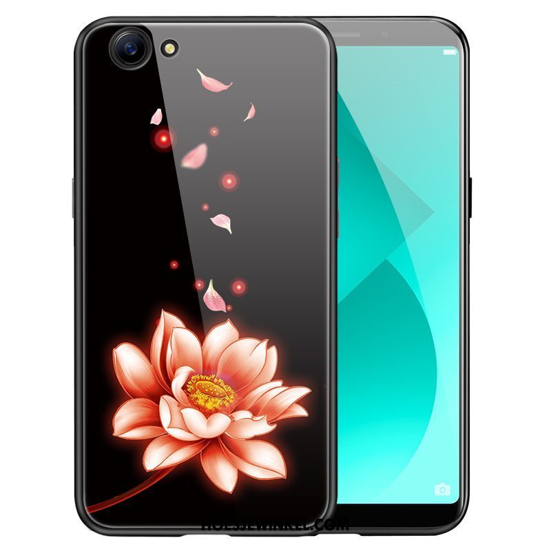 Oppo A83 Hoesje Zwart Mobiele Telefoon Skärmskydd, Oppo A83 Hoesje Tempereren Glas