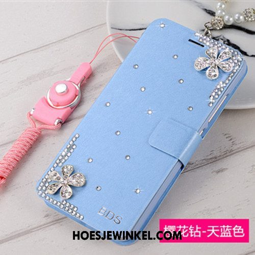 Oppo Ax5 Hoesje Mobiele Telefoon Folio Anti-fall, Oppo Ax5 Hoesje Leren Etui Blauw