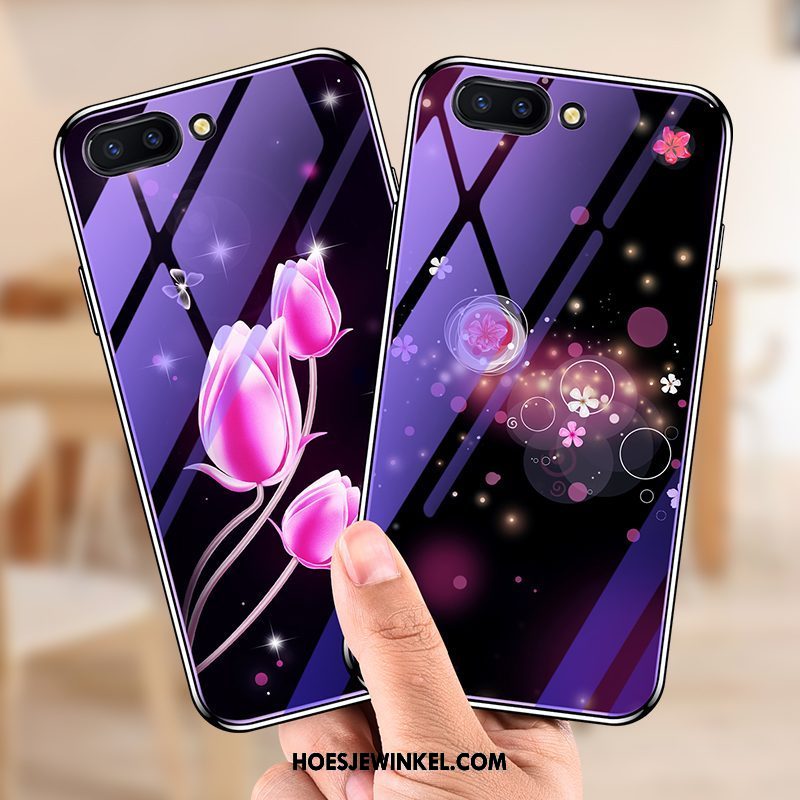 Oppo Ax5 Hoesje Mobiele Telefoon Glas Purper, Oppo Ax5 Hoesje Hoes Tempereren