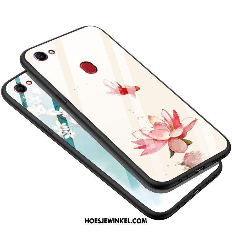 Oppo F7 Hoesje Anti-fall Kunst Mini, Oppo F7 Hoesje Hard Bloemen