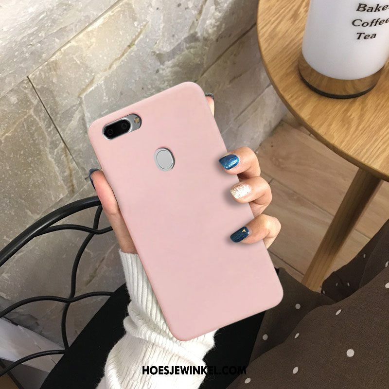 Oppo F9 Hoesje Zacht Roze All Inclusive, Oppo F9 Hoesje Mobiele Telefoon Zwart