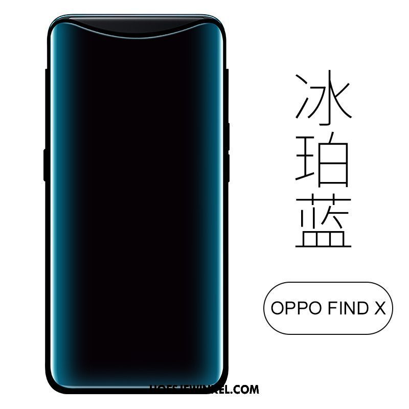 Oppo Find X Hoesje Bescherming Nieuw Glas, Oppo Find X Hoesje Blauw Hoes