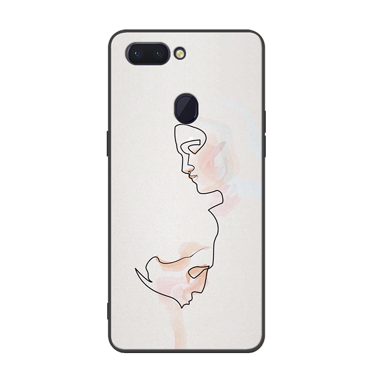 Oppo R15 Hoesje Abstract Bescherming Hanger, Oppo R15 Hoesje Mobiele Telefoon Wit